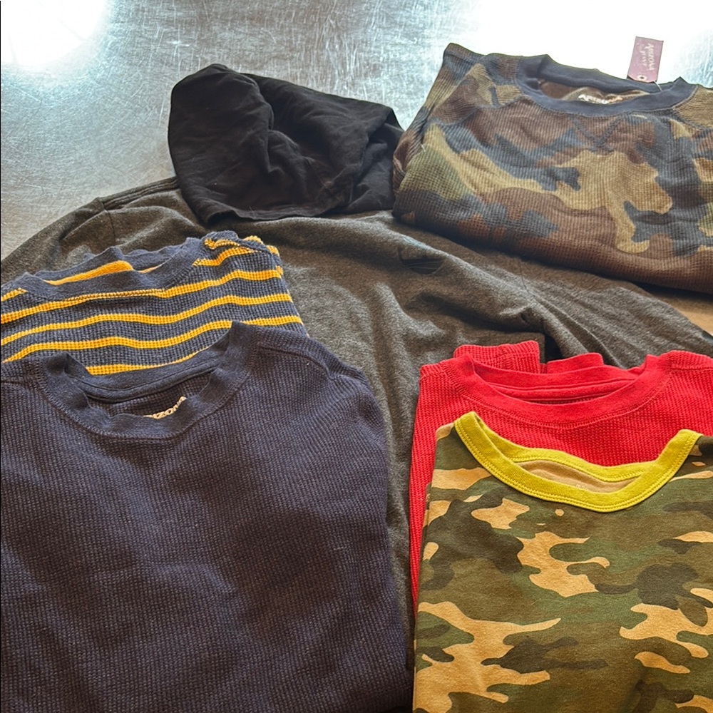 Kids long sleeve shirts bundle 6 shirts 10-14